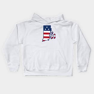 Stars and Stripes Rhode Island Kids Hoodie